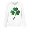 thumbnail image 4 of Camisetas de Manga Larga para Mujeres Impresas Cuello Redondo Suelto 95% Poliéster 5% Spandex, Top de Moda Casual para Primavera Verano Y Otoño, 4 of 8