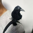 thumbnail image 3 of Sylvtty Halloween Black Feathered Crow Lifesize Realistic Raven Prop Handmade Artificial Birds Model for Indoor Outdoor Halloween Party Decor, 3 of 7