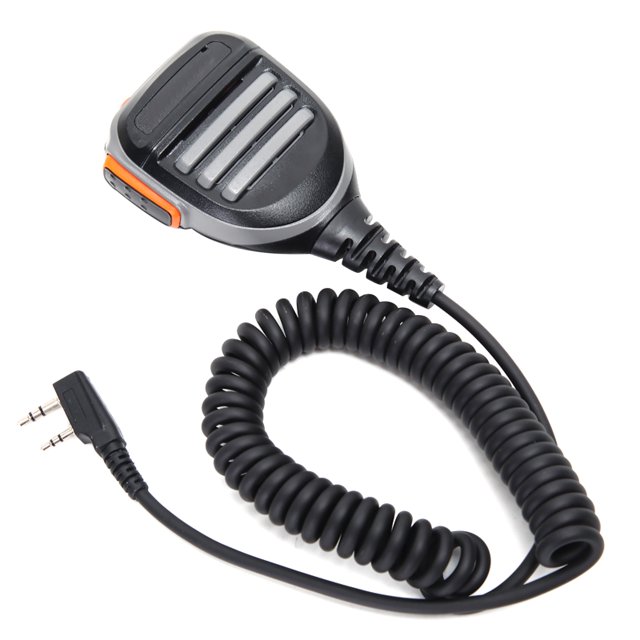 JIAHAOO Handheld Shoulder Mic Speaker 2Pin for Kenwood Wouxun Two Way Radios
