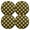 Yellow, variant on Ryvnso Art Yellow Checkered Grid Pattern Round Plate Mats Dining Table Placemat Set of 4 for Holiday Decoration