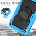 thumbnail image 7 of Case for iPad (A16) 11th Gen 2025/ iPad 10th Gen 10.9 Inch 2022 with Screen Protector, 360 Degree Rotating Kickstand Hand Strap Shockproof Cover with Shoulder Strap, Sky Blue, 7 of 7