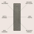 thumbnail image 3 of JONATHAN Y MOROCCAN HYPE 2 x 8 Runner Rug, Bandol Mitre Stripe - Black/Ivory, MOH211F-28, 3 of 8