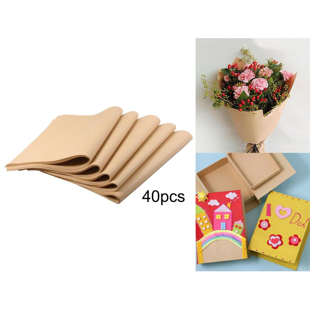 GUOOL Brown Kraft Gift Wrapping Paper Jumbo Sheets, for Gift Box Wrapping, , Postal, Packing, Shipping, Floor Covering, Parcel, Table Pieces 40 Pieces