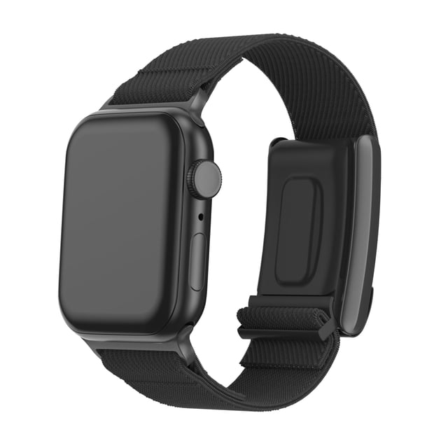 Combo: correa deportiva híbrida para Apple Watch y Whoop 4.0 (negra)