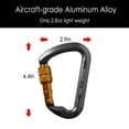 thumbnail image 4 of [5 Packs] Aluminum D-Ring Clip Hook Climbing Screw Locking Screwgate Rescue Carabiner Gray Iclover, 4 of 10