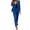 Dark Blue, variant on Women's Suit 2 Piece Slim Fit Button Blazer Jacket Office Work Trouser Suits Set Wedding Elegant Business Suit Set Blazer Trousers Ladies
