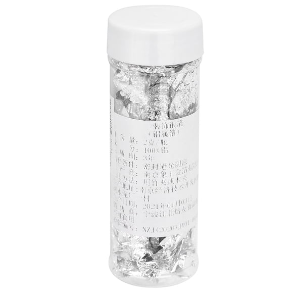 2g De Lámina De Plata, Hojuelas De Hoja De Plata No Comestibles Para Cocinar Pasteles Y Decoración De Chocolate, Manualidades Y Artes