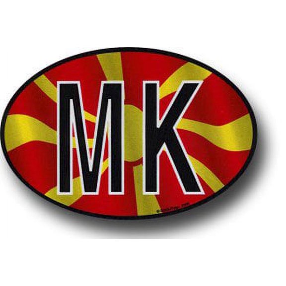 Macedonia, Republic of Wavy Oval Decal