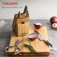 thumbnail image 2 of Global Takashi 6-Piece Knife Block Set – Premium Stainless Steel Kitchen Knives with Block, 2 of 6
