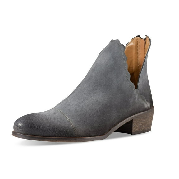 Klub Nico Bae Scallop Bootie-Ink Blue Low Cut Western Fashion Ankle Bootie (Ink, 6)