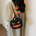 thumbnail image 1 of RKSTN Pock Et Funny Pumpkin Bag Fashion Contrast Color Personality Creative Trendy One-Shoulder Female Bag Chain Small Cartoon Diagonal Bag D Home Storage, 1 of 8