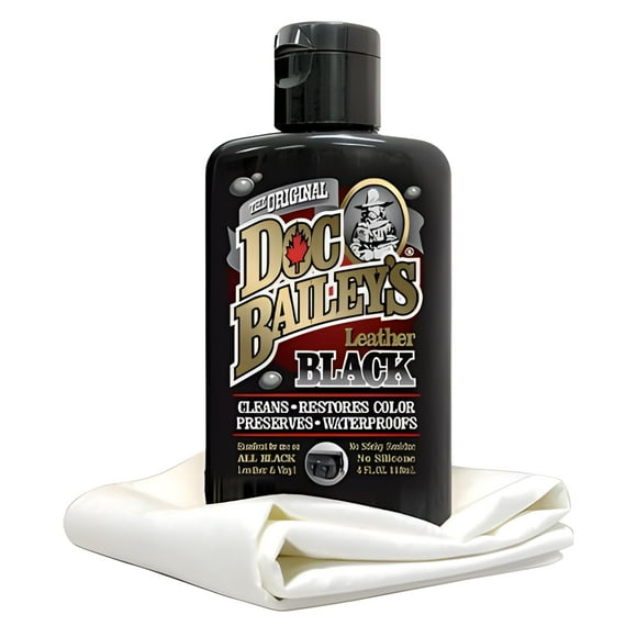 Kit de detalles de piel Doc Baileys negro para moto y coche