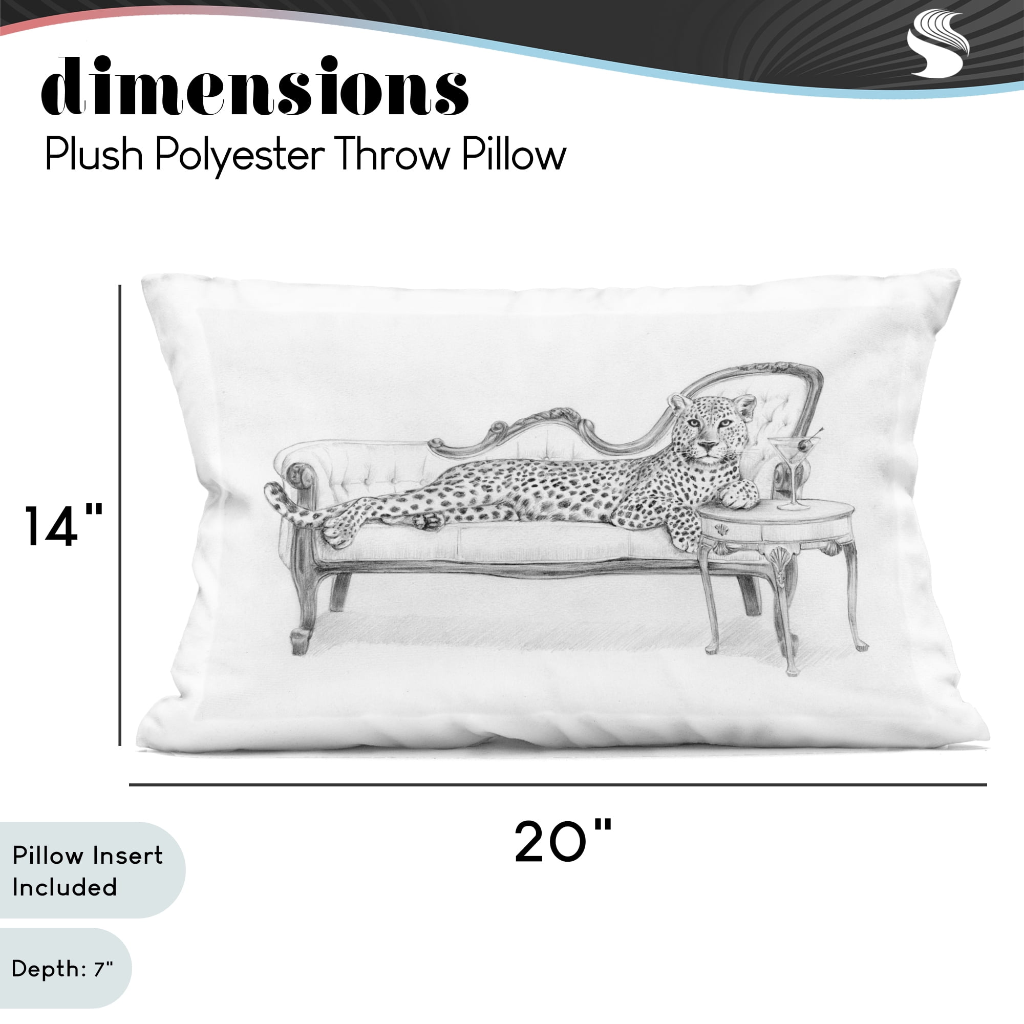Stupell Industries Lounging Beast Cheetah Decorative Printed Throw Pillow, design by Victoria Barnes