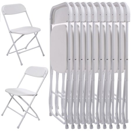 Ktaxon 10pcs Commercial Plastic Folding Chairs Stackable Wedding