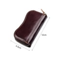 thumbnail image 5 of Genuine Leather Key Bag with Zipper Closure Durable and Soft, 6 Key Hooks, 2 Card Slots, Ideal for Daily Use, 5 of 5