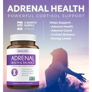 Healths Harmony Adrenal Support and Cortisol Manager Supplement, 60 Capsules