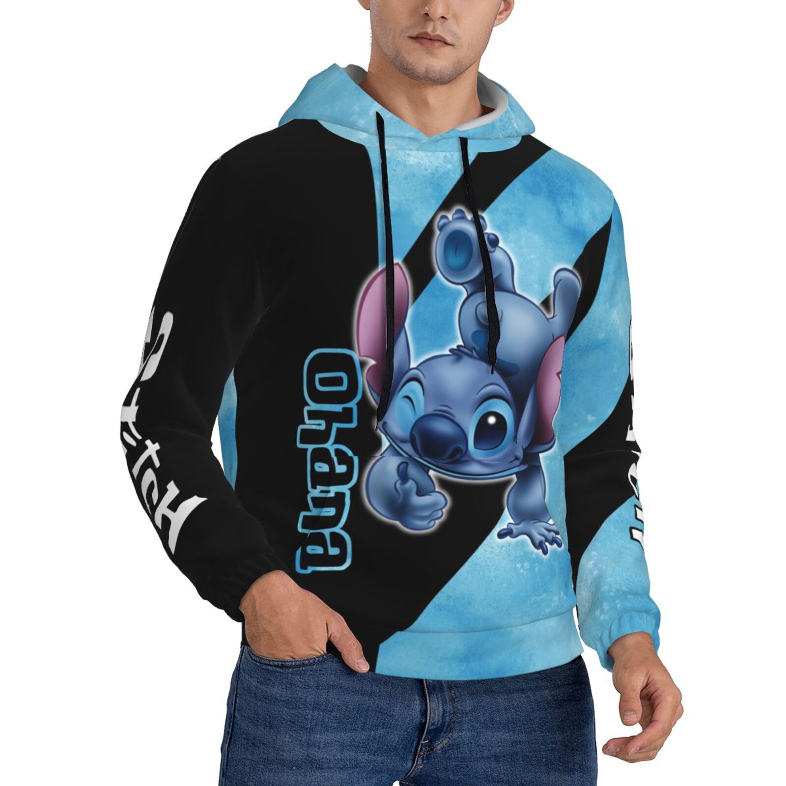 Unisex Adult Cartoon Stitch Angel Hoodie Long Sleeve Pullover Casual  Sweatshirt Hooded Novelty Sweater For Men Women Xx-Large - Walmart.com