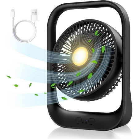 

Personal Desk Fan 3 Speeds Portable Desktop Table Cooling Fan Quiet Table Fan for Office Home Car Outdoor Travel Black