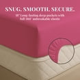 thumbnail image 3 of Sacred Thread Rayon Derived from Bamboo Sheets King Size, 18'' Deep Pocket Cooling Sheets for Hot Sleepers, 6 PC Cooling Sheets (King Size) (Wild Orchid), 3 of 9