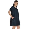 thumbnail image 3 of Inkmeso Robe Swing avec Poches Tunique d'Été en Coton Robe T-Shirt pour Femmes, 3 of 7