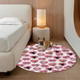 thumbnail image 2 of Cute Cats Round Area Rug 7Ft Washable Circle Rugs for Dorm Laundry Room, Pink Love Hearts Lovely Pets Non-Slip Carpet Floor Mats Indoor Outdoor Carpet Runner Aesthetic Home Decor, 2 of 8