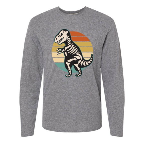 Inktastic Dinosaur Skeleton Halloween Long Sleeve T-Shirt