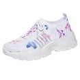 thumbnail image 6 of Women's Walking Shoes Composite Toe Work Barefoot Sneakers Shoes Breathable Flexible Fashion Sneakers for Daily Wear Pink Size 6, 6 of 6