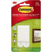 Command Medium Picture Hanging Strips 4 ea (Pack of 2)