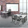 thumbnail image 2 of Kee 42" Square Folding Breakroom Table in White/ Black, 2 of 8