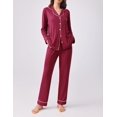 thumbnail image 3 of SMZ Womens Pajamas Set 2 Piece Button Down Pjs Soft Long Sleeve Top and Pants Sleepwear Set Lounge Sets, 3 of 13