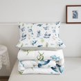 thumbnail image 5 of Manfei Kawaii Dolphin King Size Comforter Sets, Sea Cartoon Jellyfish Comforters King Size, Blue, Gray Reversible, 3 Pieces, 1 Comforter and 2 Pillowcases, 5 of 7
