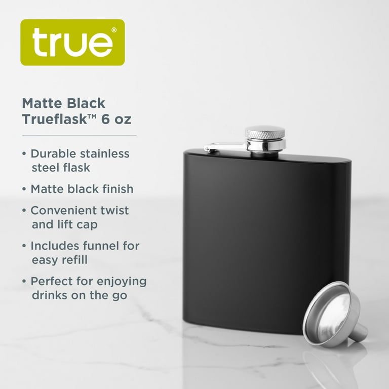 True Fabrication 3451 bulk Black Soft Touch Flask, 1 - Fry's Food Stores