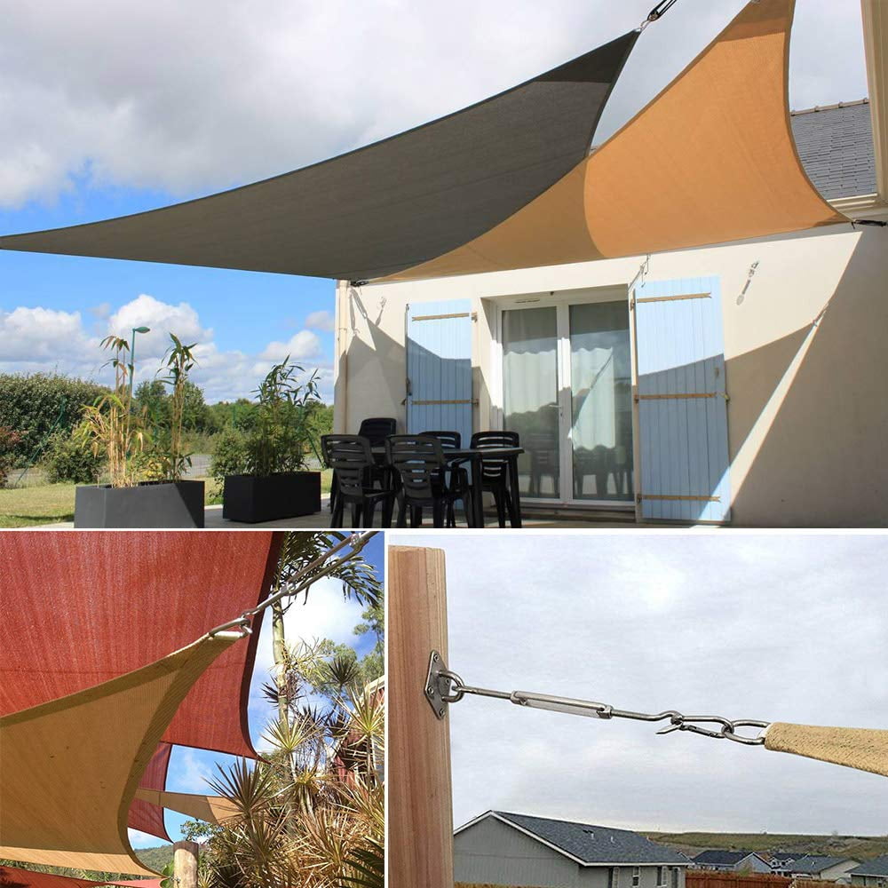 Garden & Outdoors SODIAL Awning Attachment Set Heavy Duty Sun Shade Sail Installation Stainless