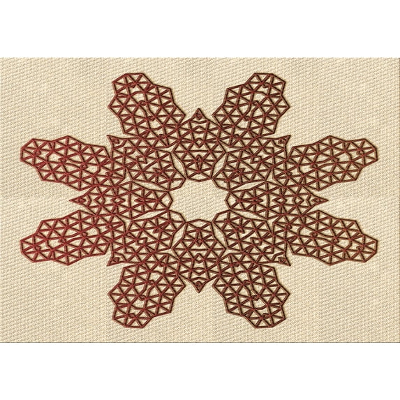 Ahgly Company Indoor Rectangle Patterned Golden Blonde Gold Area Rugs, 5' x 7'