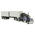 thumbnail image 2 of First Gear DCP 1/64 Black Peterbilt 389 63" Mid-Roof Sleeper w/ 2 20' Container Chassis 60-1927, 2 of 5