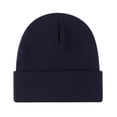 thumbnail image 2 of Winter Unisex Knitted Hat Stretchy Folded Brim Thickened Solid Color Ear Warm Daily Wear Cap Outdoor Skiing Skating Headwear, 2 of 8