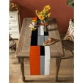 thumbnail image 5 of ERUNPONLY Burnt Orange Table Runner - 70 Inch Long Geometric Abstract Art Aesthetic Cotton and Linen Blended Dress Scarves Farmhouse Table Runner for Kitchen Dining, Coffee Table, 13"x70", 5 of 8