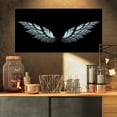 thumbnail image 1 of Ailes d'Ange sur Fond Noir - Impression sur Toile Abstraite, 1 of 3