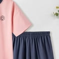 thumbnail image 5 of Toddler boys and girls easter summer short sets outfits cotton crewneck short sleeve playwear 2pc sets,cute,soft,lightweight,casual,outdoor Pink 3-4 Years, 5 of 7