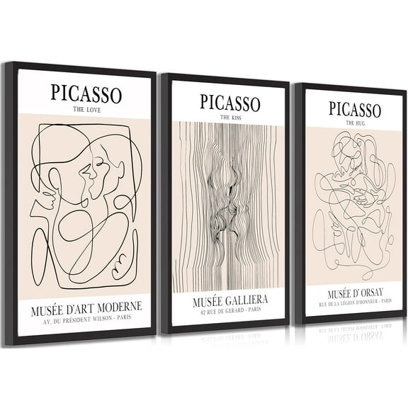 3 Pcs Abstract Gold Geometric Boho Canvas Wall Art Mid Century Modern Minimalist Aesthetic Luxury Metal Artwork Pictures Wall Decor Posters Prints for Living room Bedroom Office Home Decoration