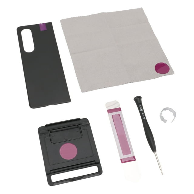 Back Cover Glass Replacement, Compatible Phone Back Housing Cover for Z Fold 3 5G F926 Black,Silver