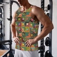 thumbnail image 5 of Fotbe different patchwork Pattern Men's Quick Dry Workout Tank Top Gym Muscle Tee Fitness Bodybuilding Sleeveless T Shirt Breathable Workout Shirt-XX-Large, 5 of 7
