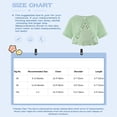 thumbnail image 7 of vastwit Baby Girls Knit Cardigan Short Sleeve Single Button Ruffle Dress Cover Up Green 2-3, 7 of 7