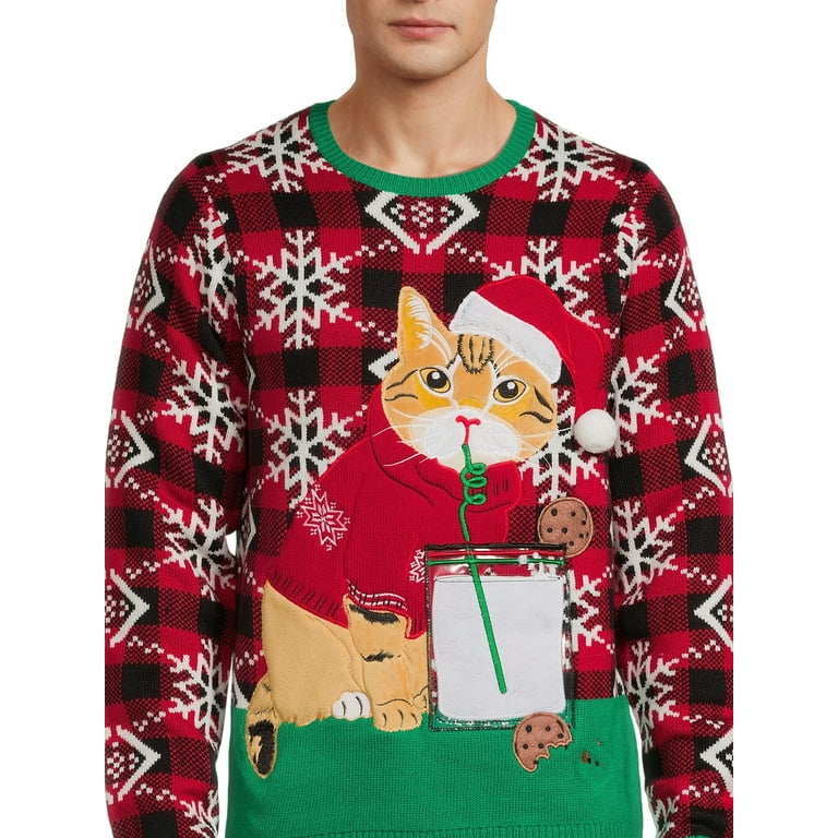 Jolly Sweaters Men s Big Men s Ugly Christmas Sweater with Long