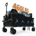 thumbnail image 2 of EDTara Chariot de Plage Pliable Robuste, Chariot Utilitaire Extra Long avec Roues Tout-Terrain, Capacité de 350 Lb, Chariot Pliable avec Porte-Gobelets et Poignée Télescopique, 2 of 9