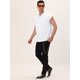 thumbnail image 3 of Lars Amadeus Camisetas sin mangas para hombre con capucha Gym Athletic Muscle Tee Shirts Sudadera con capucha sin mangas Blanco brillante M, 3 of 5