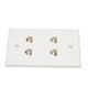 thumbnail image 3 of Placa de pared Ethernet, 4 puertos Cat6, ahorro de espacio, buena fijación, placa de pared de Internet con tornillos para oficina en casa, 3 of 8
