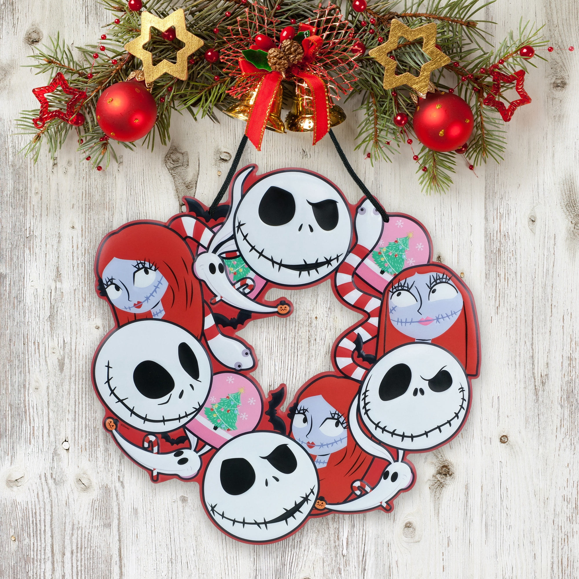 The Nightmare Before Christmas 15 Inch Metal Christmas Wreath