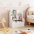 thumbnail image 2 of Yeshouse organizador de juguetes y estantería infantil de 76 cm, 3 niveles, librería de madera con amplio estante superior, ideal para dormitorios, salas de juegos o guarderías, 2 of 8