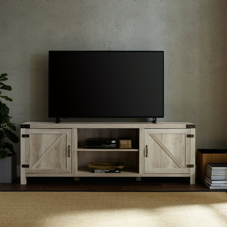 tv barn stand doors door inch tvs side entertainment oak center dialog displays option button additional opens zoom
